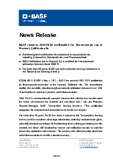 Thumbnail for: BASF receives ISO-17025 certification for thermocouple lab at Fremont, California site