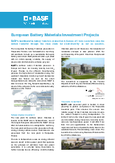 Thumbnail for: European Battery Materials Investment Projects