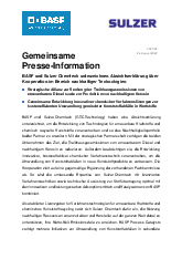 Thumbnail for: BASF und Sulzer Chemtech unterzeichnen Absichtserklärung über  Kooperation im Bereich nachhaltiger Technologien