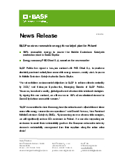 Thumbnail for: BASF secures renewable energy for catalyst plant in Poland P266/21e (EN)